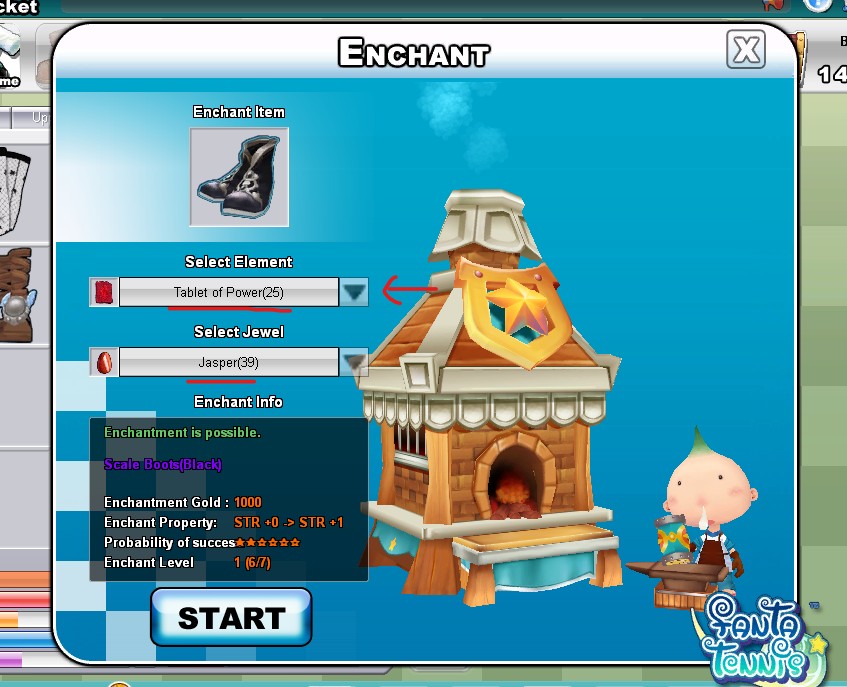 Skill Tablet enchantment menu